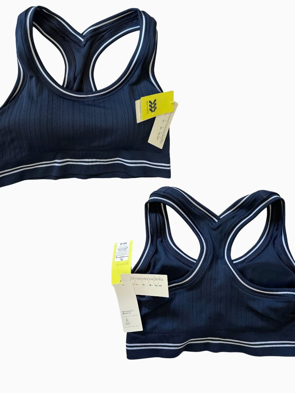 NWT All in Motion Cable Knit Skort Sports Bra Activewear Lot Navy White XL - Picture 2 of 9